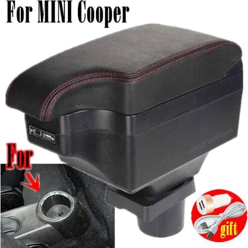 For MINI Cooper armrest box Countryman R60 R56 R57 R58 R53 Car Armrest box Retrofit parts car accessories Storage box