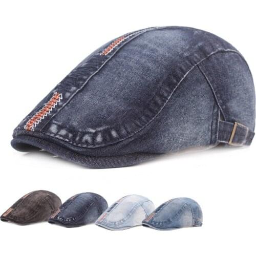 Denim Beret Literary Youth Caps Men and Women Hats Forward Caps Sun Hats