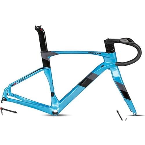 Twitter Cyclonepro 2021 Carbon Road Bike Frame Disc Drop Bar F12X100 R12X142mm 700C 28c Tires Racing Bicycle Frameset
