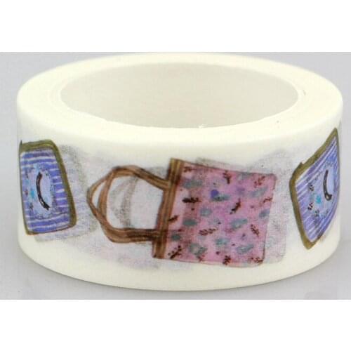 New Wide 20mm*7M DIY Cute Cloth Bag Japanese Washi Tape Decorative Adhesive Tape Masking Tape For Decoration Scrapbooking Diary
