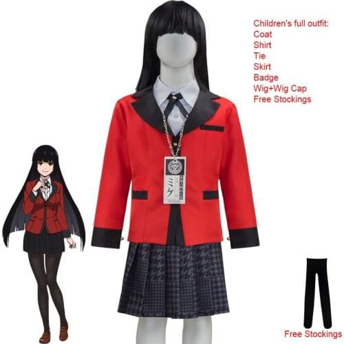 Costume Compulsive Gambler Cosplay Wig And Full Outfit Halloween Kids Party Costumes