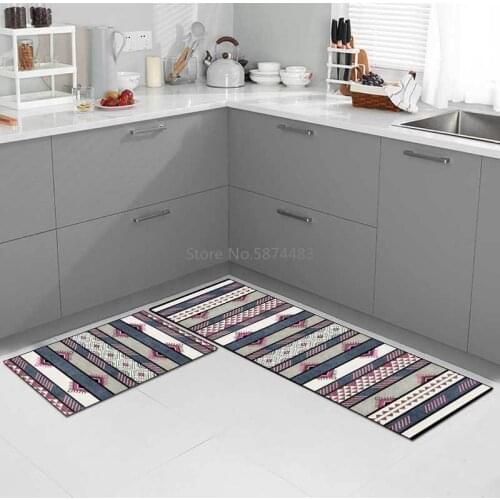 Fashionable American Bohemian Geometric Kitchen Mat Combination Starter Mat Bedroom Non-slip Bedside Blanket