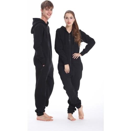 Nordic Way Fashion One Piece Jumpsuit Hoodies Fleece Unisex Women Men Romper Adult Playsuit