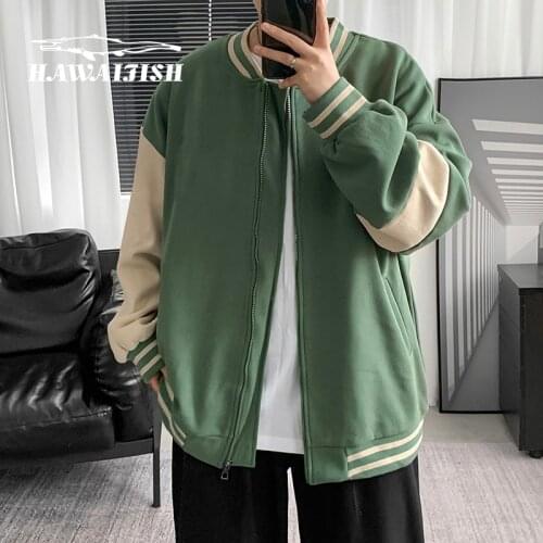 Mens bomber jackets 2021 autumn and winter mens baseball uniforms Korean style trendy mens jackets mens jackets and coats