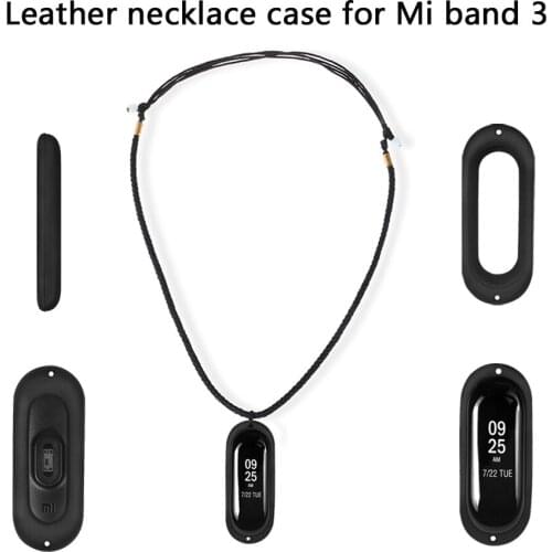 Applicable for Mi Band 3 Bracelet DIY Silicone Knitted Necklace with Rubber Pendant Holder Case for xiaomi Mi Band 3 Accessory