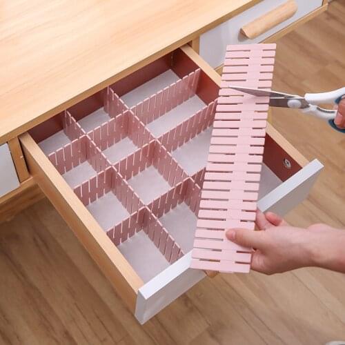 47*7cm Adjustable Plastic Drawer Divider DIY Storage Shelves Household Free Combination Partition Board Space-saving Division