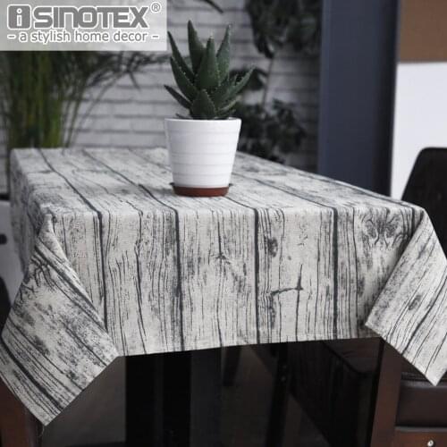 Retro Wood Grain Tablecloth Cotton Linen Fabric Table Cloth Cover Home Decoration for the Kitchen 1PCS/Lot