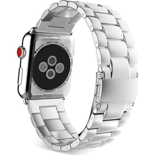 Link bracelet strap for apple watch 5/4/3/2/1 band 44mm 40mm 42mm 38mm iwatch belt stainless steel apple watch pulseira+tool