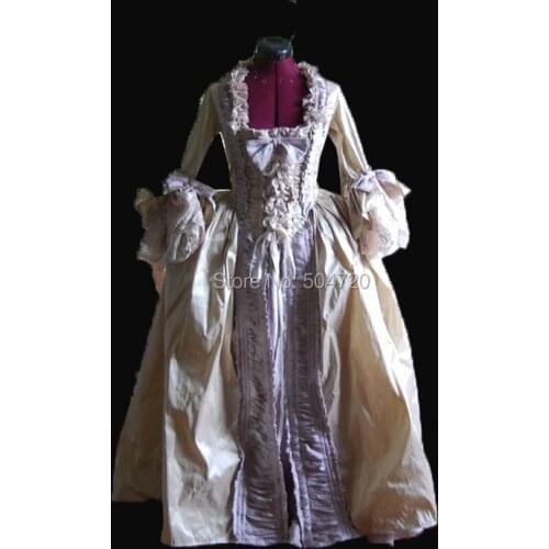 Tailored!NEW Royal 18 Century French Duchess Retro medieval Renaissance Reenactment Theatre Civil war Victorian dress HL-370