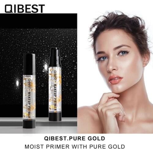 QIBEST 24k gold leaf serum makeup primer Nourish isolate and moisturize primer moIst primer with pure gold