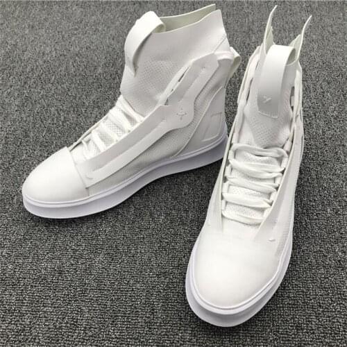 New Mens Genuine Leather Fashion Casual Board Shoes Personality Daily Street Men Thick Bottom Internal increase Shoe