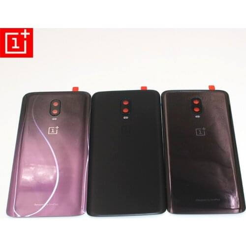 Back Glass Cover Original Oneplus 1+ 6T 6 T Housing Battery Case Rear Door Replacement Repair Parts With Camera Lens & 1+ Logo