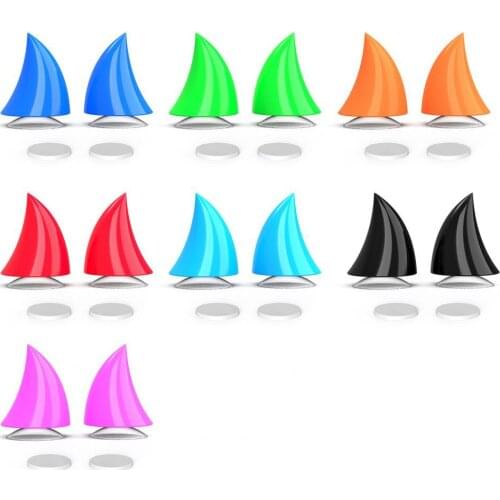 1 Pair Helmet Sticker Cute Decorative ABS Motorcycle Helmet Headwear Horn Suction Cups for Helmets Decor