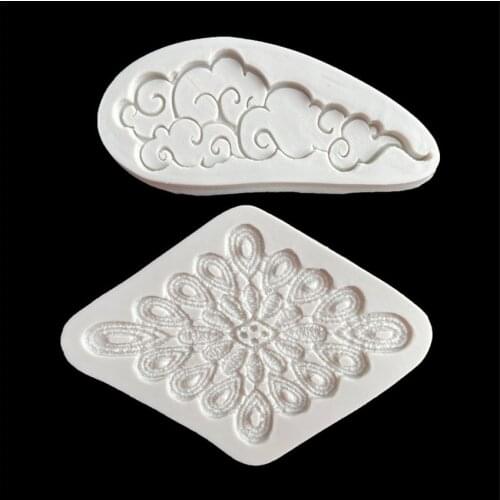 10.6*4.5*0.8CM DIY Sugar Craft Cake Vintage Cloud Silicone Mold Fondant Mold Cake Decorating Tools Gum Paste Mold