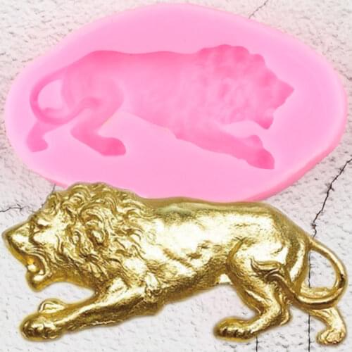 3D Animals Lion Silicone Molds DIY Fondant Cake Decorating Tools Jewelry Epoxy Resin Mold Candy Clay Chocolate Gumpaste Moulds