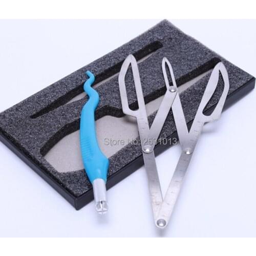 Tattoo accesories Permanent Makeup Ruler Eyebrow Metal permanent makeup tattoo tool Reusable Eyebrow Ruler Tool Measures