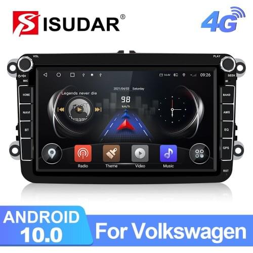 Isudar 2 Din 4G Android Car Radio Multimedia For VW/Volkswagen/POLO/Golf/Skoda/Seat/Leon/PASSAT B6 Auto GPS Carplay RAM 6GB