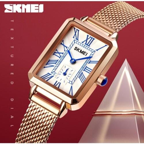 Ladies Dress Wristwatches Fashion Luxury Quartz Watch Women Casual Dress Bracelet Simple Designe Girls Gift Watches SKMEI Clock