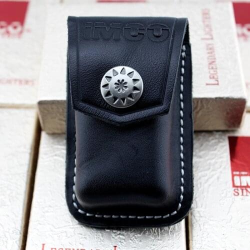 IMCO lighters genuine leather case. High quality Mini portable Austria Cigarette Lighter