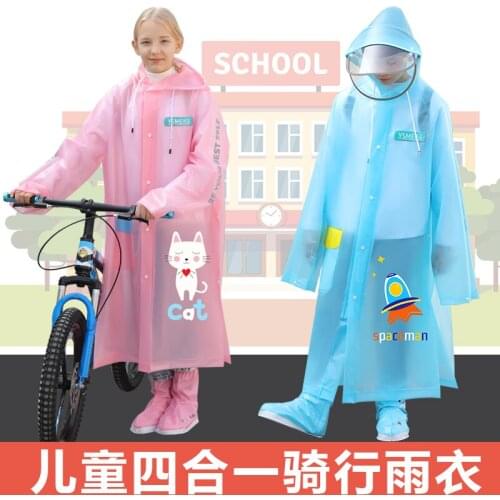 Childrens Riding Raincoat Boys and Girls Primary and Secondary School Students Long Full Body Rainproof Raincoat rain jacket