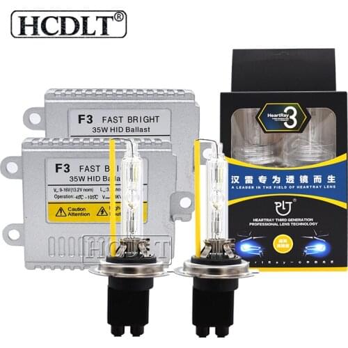 HCDLT 1 Set 35W H1 4500K Car Headlight Kit Xenon HID H7 H11 9005 9006 D2H HeartRay HID Lamp Bulbs AC Slim F3 Fast Start Ballast