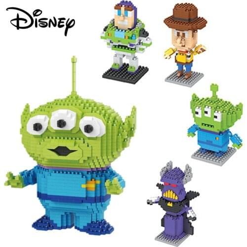 Disney Toy Story Alien Building Block Sheriff Woody Buzz Lightyear Alien Diamond Mini Bricks Figures Model Toys For Childrens