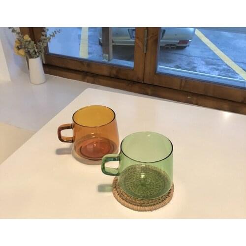 Mug Cup Coffee Mug Glass Mugs Retro Amber Glass With Handle Coffee Cup Water Cup Mug Whisky бокал v Посуда кружка очки Verre