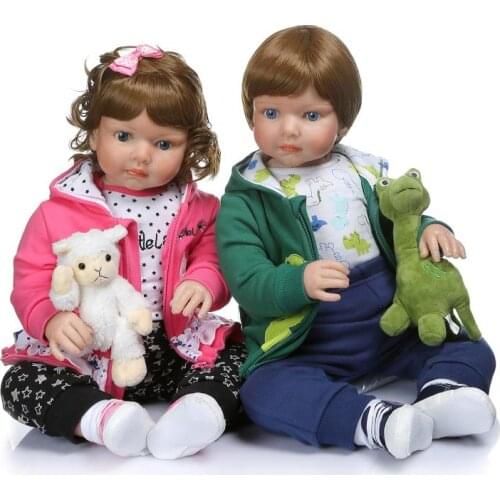 70cm baby doll realistic soft silicone reborn toddler boy girl dolls like 1 year baby for clothing model children gift toys