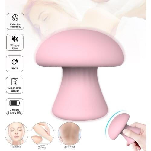 Multifunctional Mushroom Vibrator Vagina Breast Body Face Massager Sex Toys for Adults Men Women Nipple Clitoris Stimulator