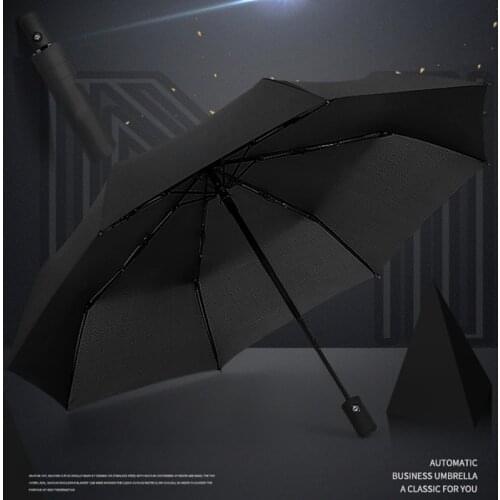 Fashionable Black Folding Mens Fully Automatic Opening and Closing Car Logo Parasol for Mercedes-Benz for BMW for Audi for Kia