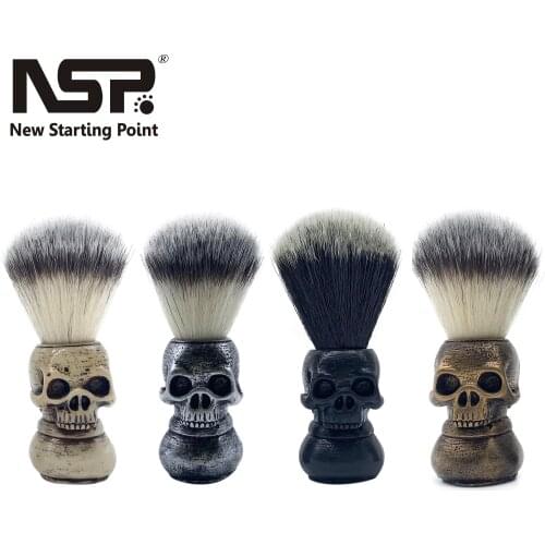 2021 new Barbershop retro skull beard brush mens facial cleaning brush beard shaving shaving tool, shredded hair cleaning brush