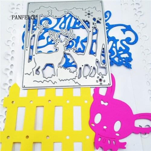 PANFELOU Schoenberg deer Scrapbooking DIY Halloween Embossing mould card paper die stencils punch Metal cuts dies cutting