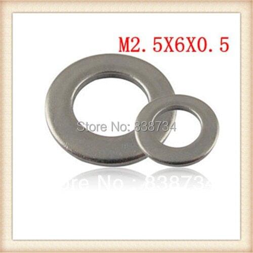 1000pcs m2.5 stainless steel flat washer