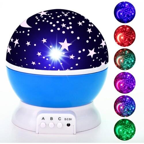 Sky Projector Star Moon Galaxy Night Light For Children Kids Bedroom Decor Projector Rotating Nursery Night Light LED Baby Lamp