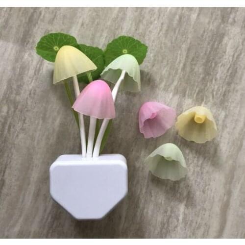 Pink,Yellow,Green 3color Optional 1000pcs/lot Mushroom Lampshade Silica Gel Mushroom Hats Accessories for Led Night Lights Lamp