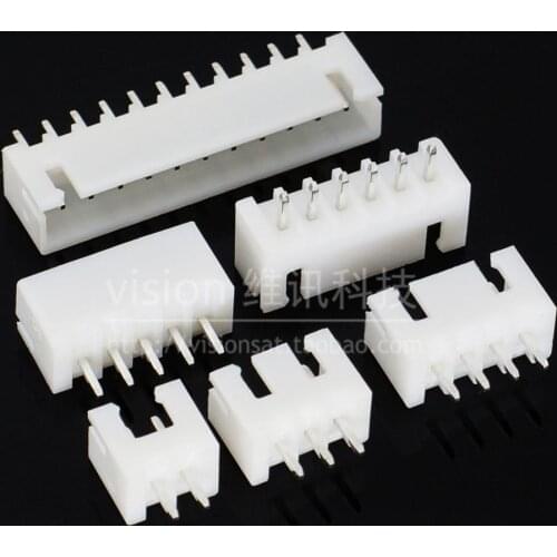 50pcs/LOT XH2.54 male right angle material Connector Leads pin Header 2.54mm XH-AW 2P 3P 4P 5P 6P 7P 8P 9P 10P 11P 12P 13P 14P