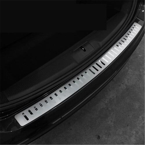 Stainless steel Exterior Ultra-thin Rear Bumper Protector Sill Trunk Tread Plate Trim For Volkswagon Sharan 2012-2019