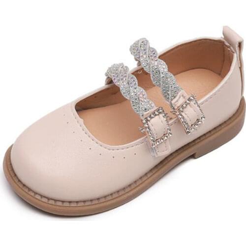 Girls Princess shoes new soft bottom water drill fashion magic shoes in 2021 spring, butterfly knot, antiskid shoes