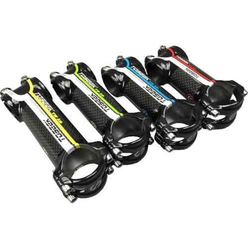 4 color Ultralight TOSEEK carbon fibre bicycle stem For Mountain Road bike parts 31.8x 80/90/100/110mm Angle 7 degree