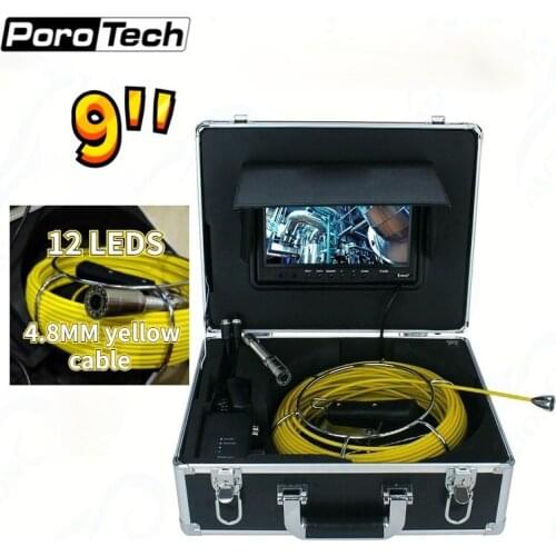 WP90A Industrial Endoscope 1000TVL HD 23mm Digital Borescope Camera Waterproof 9Inch LCD Screen Snake Inspection Camera