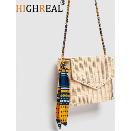 Hot Summer Beige Black Women Shoulder Bag Hand Made Exquisiteness Straw Bags Woven Flap Sweet Pastoral Rattan Girls Bag