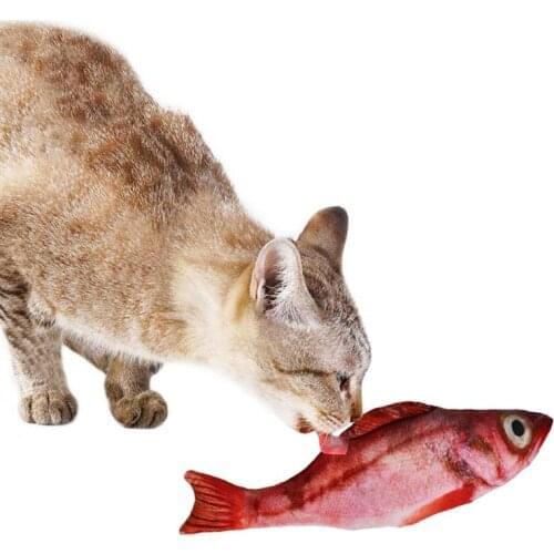 Cat Toy Artificial Fish Shape Pet Chew Toy Kittens Play Toy Pet Catnip Toy