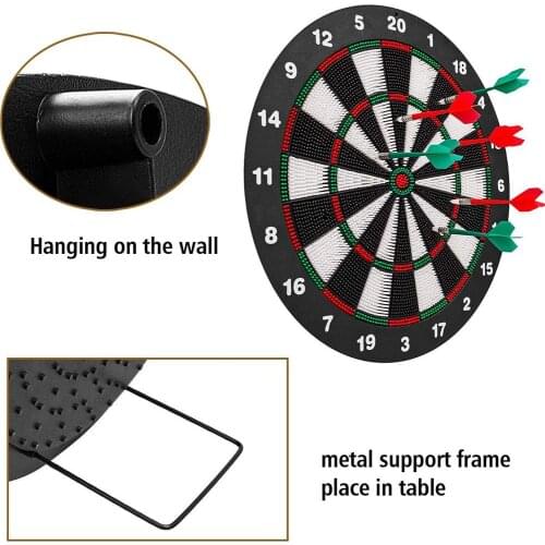 18 Inch Steel Tip Dartboard Set Metal Dart Board With Rotating Number Ring For Children Adults Office And Home Entertainment