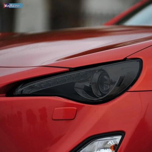 2 Pcs Car Headlight Protective Film Headlamp Restoration Transparent Black TPU Sticker For Toyota 86 2012-Present Accessories