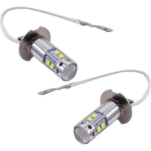 2pcs H3 50W CREE Chip LED Fog Light 6000K White Car Driving Bulb Auto Running Light