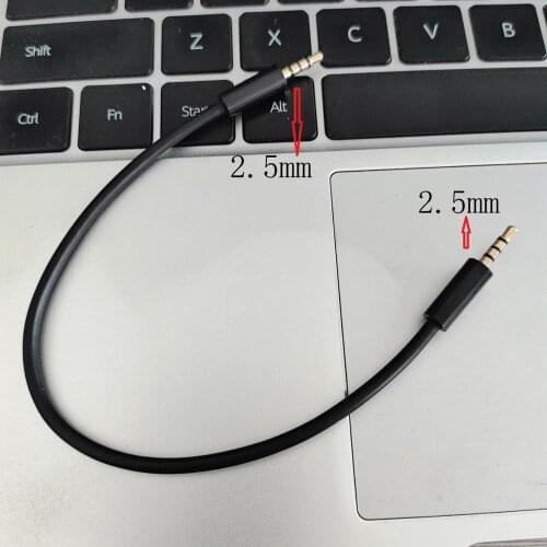 4 pole Stero audio cable Car AUX MP3/MP4 2.5mm male to male 20cm