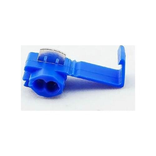 50) Blue Self-stripping Connector 0.75-2.5mm2 Cable Size Electrical Tap Connect
