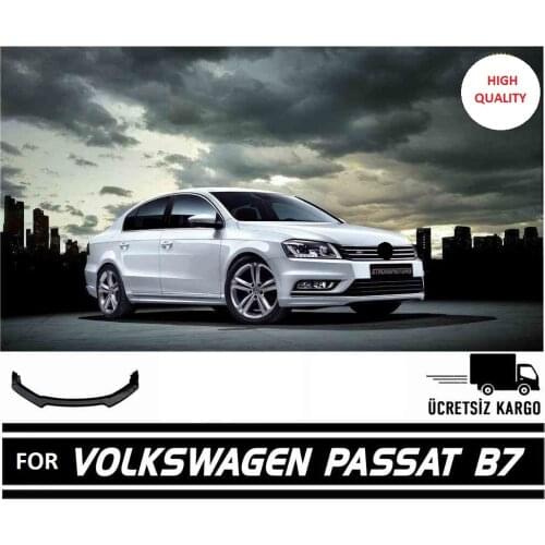 For Vw Passat B7 Front Bumper Attachment Spilitter Universal Front Lip Car Styling Auto Accessory 3 Pcs Body Kit
