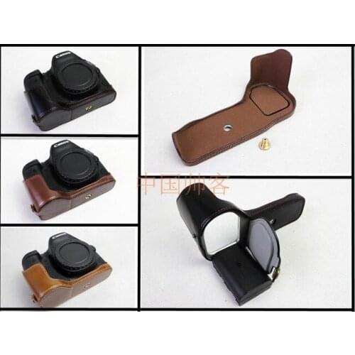 PU Leather Camera Bottom Case Cover Half Body Set Bag For Canon 6DII 6D II 6D Mark2 MarkII Camera With Battery Opening