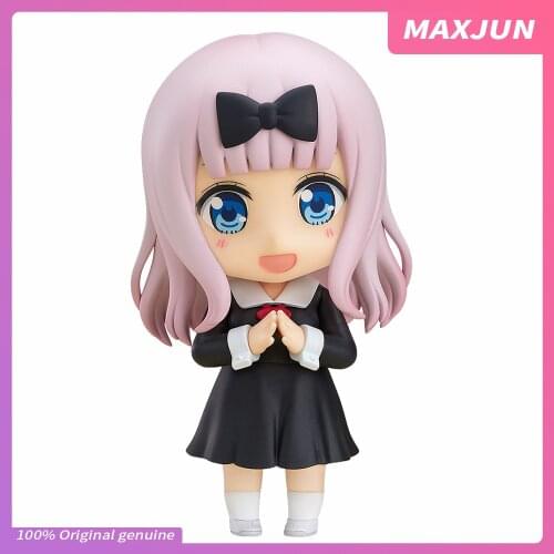 MAXJUN Genuine Anime Kaguya-sama wa kokurasetai Figure Chika mini Kawaii 10cm PVC Model toys Tensai tachi no ren'ai zun sen